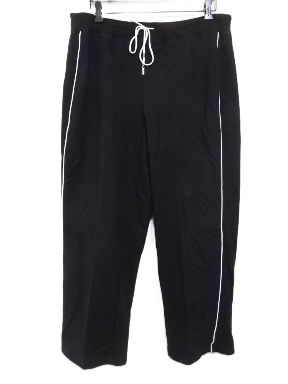 Avenue PLUS 14/16 Black Baggy Cropped Pants Athleisure Vacay Comfy Travel Relax